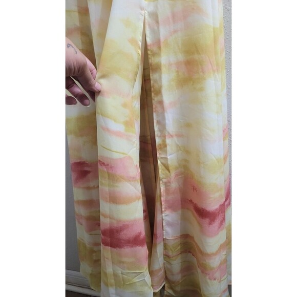 Lulu's Full of Sunshine Yellow Tie-Dye Strapless Maxi Dress M, New, Retails $69 - Picture 10 of 11